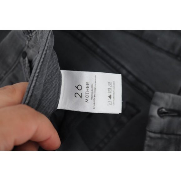 Mother Jeans Womens 26 Looker Ankle Fray Skinny Last Chance Saloon Stretch Crop - Picture 12 of 15